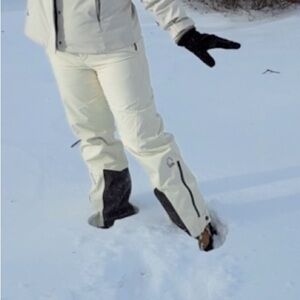 White and Black Snow Pants